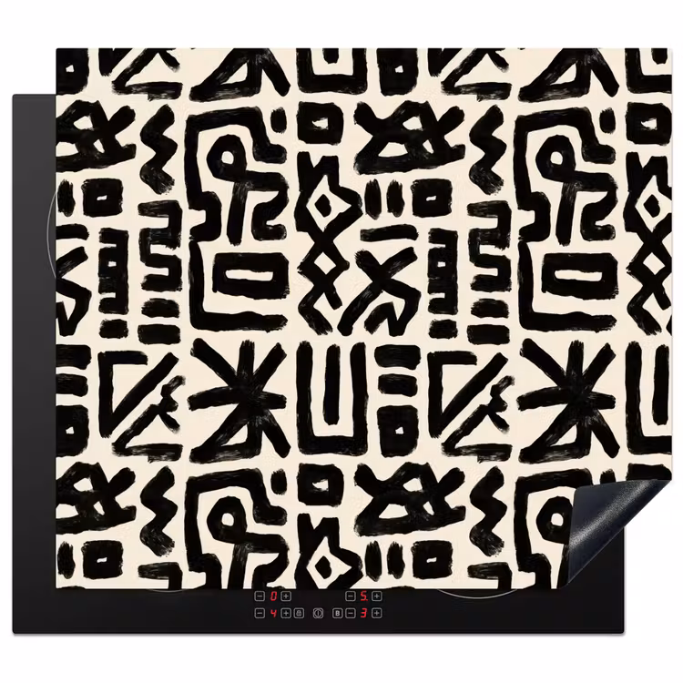 Induction hob protector - Geometric - Figures - Black — 1