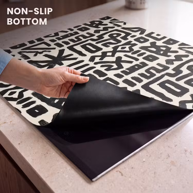 Induction hob protector - Geometric - Figures - Black — 5