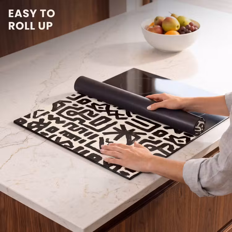 Induction hob protector - Geometric - Figures - Black — 6