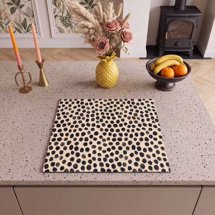 Induction hob protector - Polka dots - Pattern - Black — 3