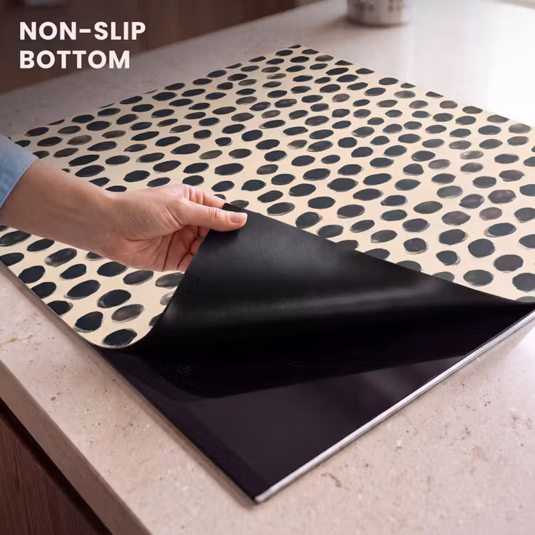 Induction hob protector - Polka dots - Pattern - Black — 5