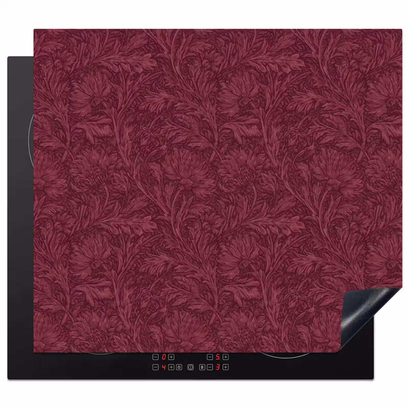 Induction hob cover - Leaves - Pattern - Purple — 1