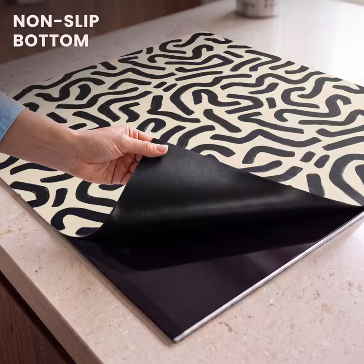 Induction hob protector - Abstract - Lines - Black — 5