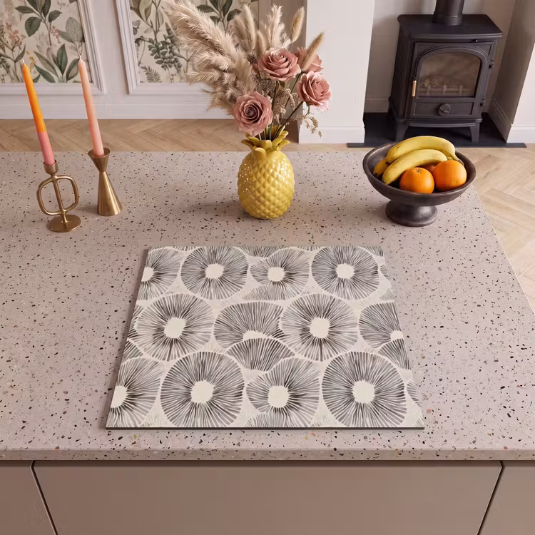 Induction hob protector - Circles - Pattern - Black — 3