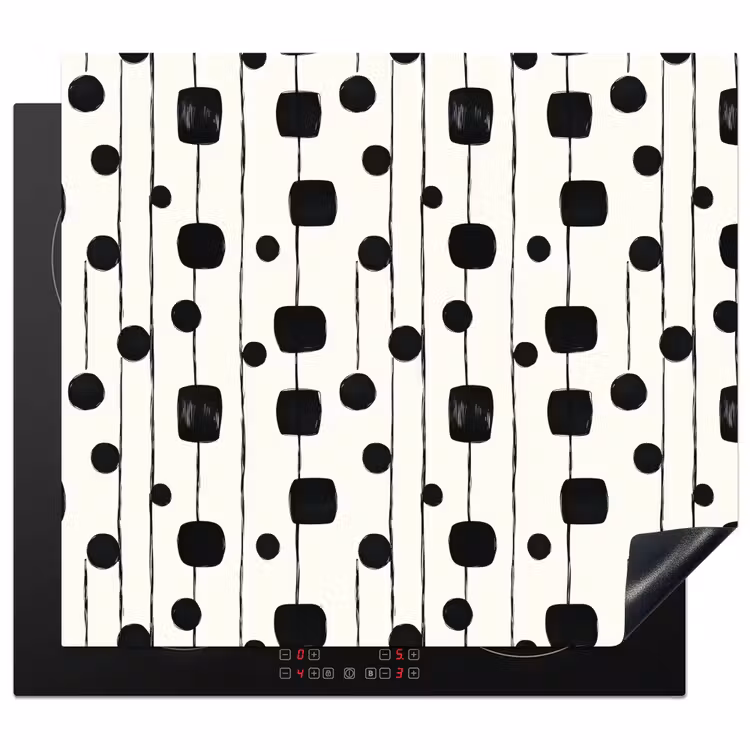 Induction hob protector - Graphic - Modern - Black — 1