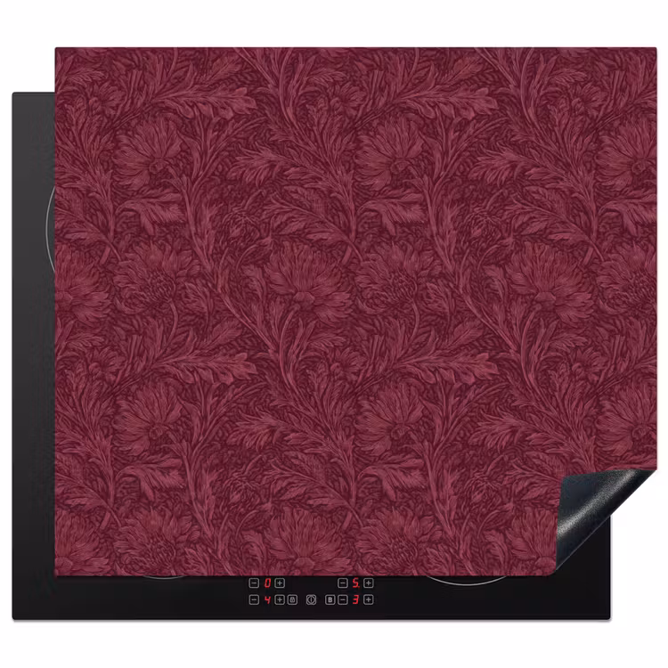Induction hob cover - Leaves - Pattern - Purple — 1