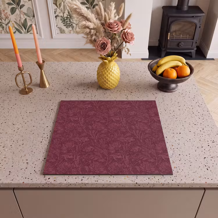Induction hob cover - Leaves - Pattern - Purple — 3