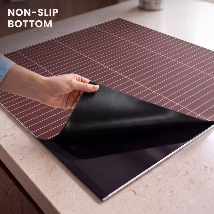 Induction hob cover - Lines - Pattern - Bordeaux — 5