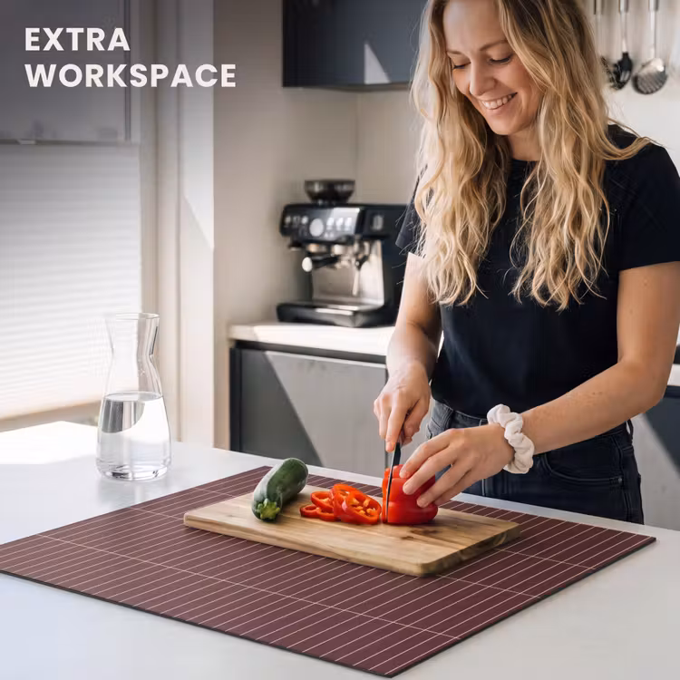 Induction hob cover - Lines - Pattern - Bordeaux — 7