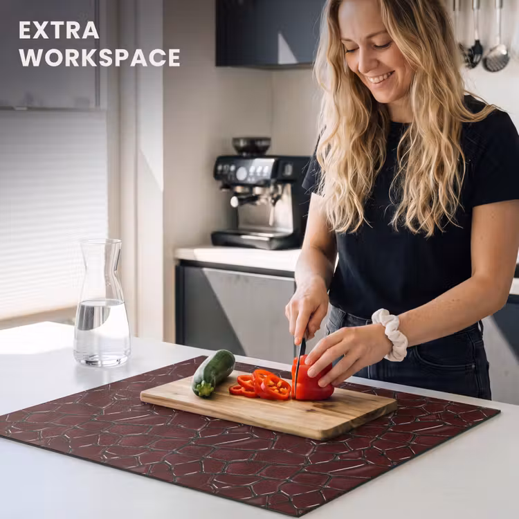 Induction hob cover - Mosaic - Tile - Bordeaux red — 7
