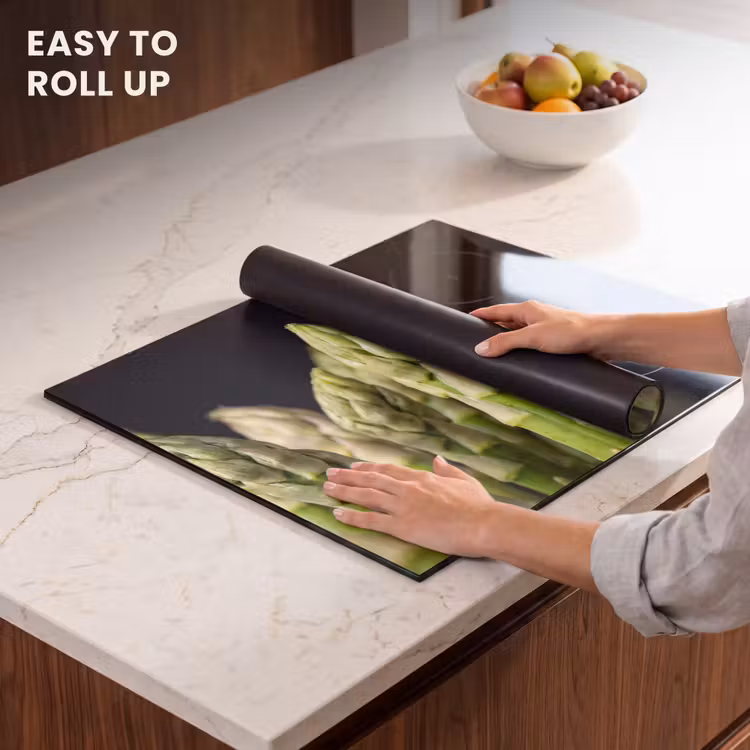 Induction hob protector - Asparagus - Green - Black — 6