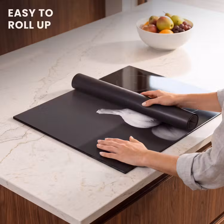Induction hob protector - Garlic - Black - White — 6