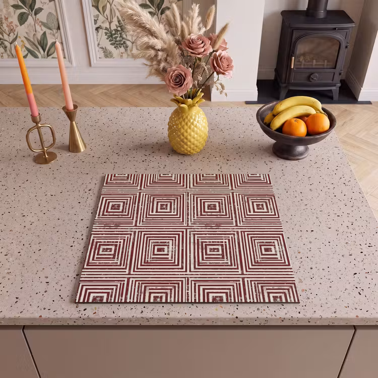 Induction hob cover - Geometric - Pattern - Red — 3