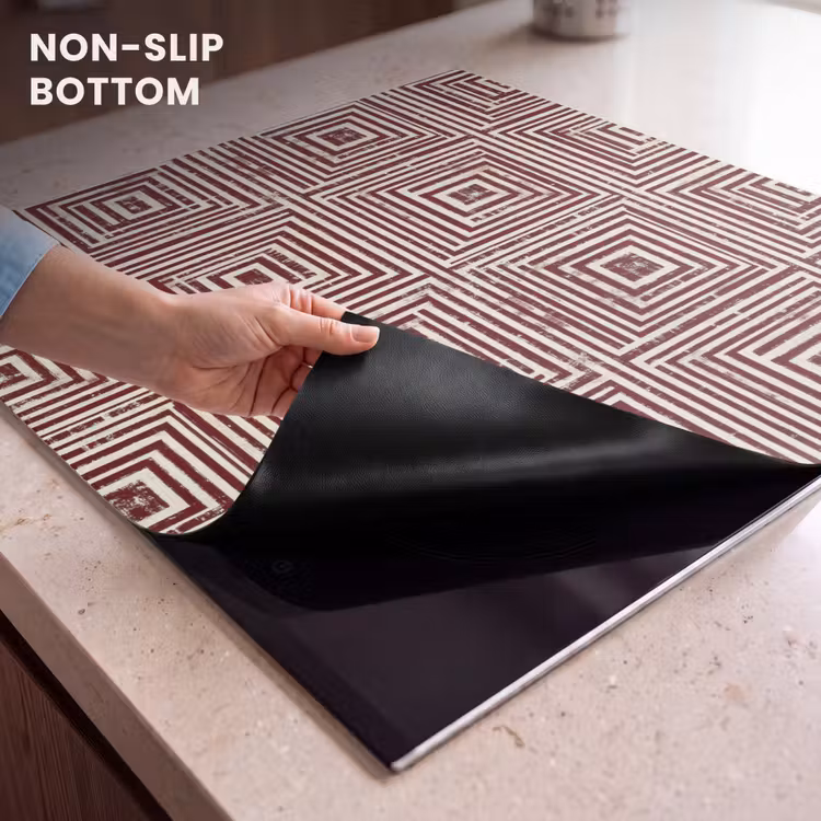 Induction hob cover - Geometric - Pattern - Red — 5