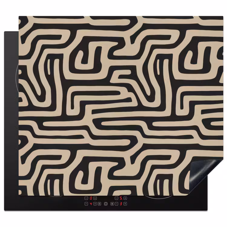 Induction hob protector - Graphic - Lines - Black — 1