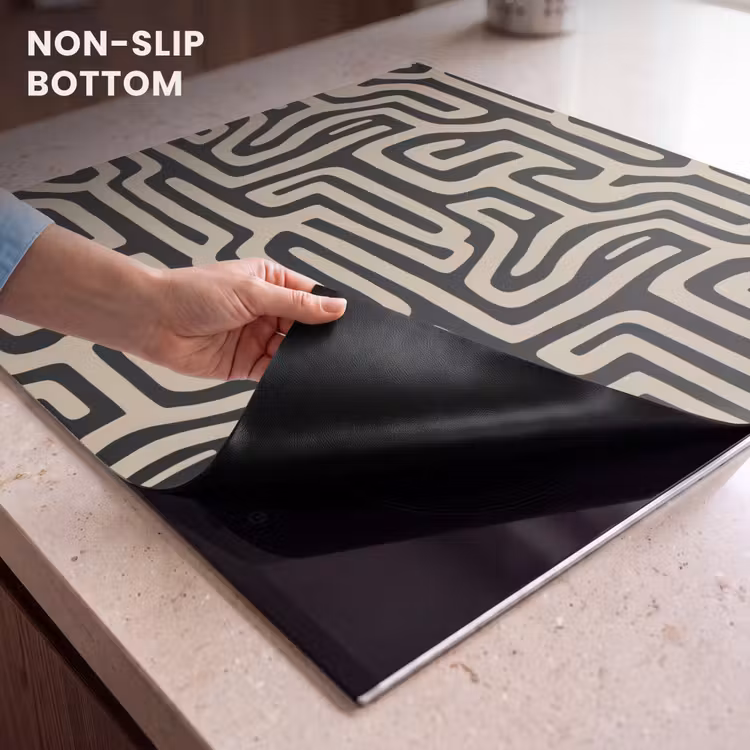 Induction hob protector - Graphic - Lines - Black — 5
