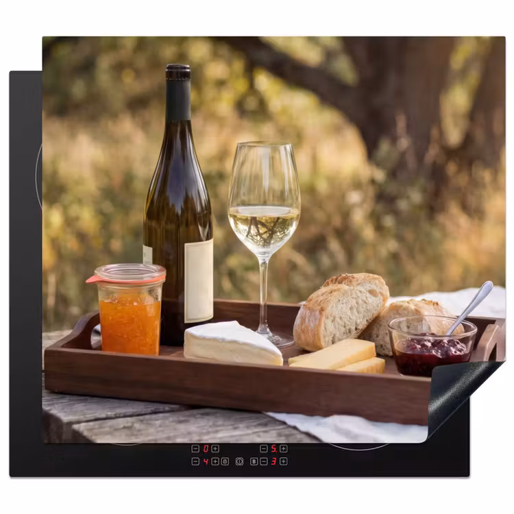 Induction hob protector - Picnic - Wine - Cheese board — 1