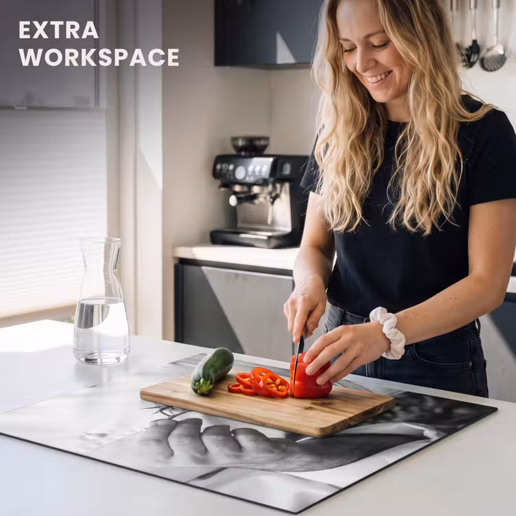 Induction hob protector - Tomatoes - Chef - Black - White — 7