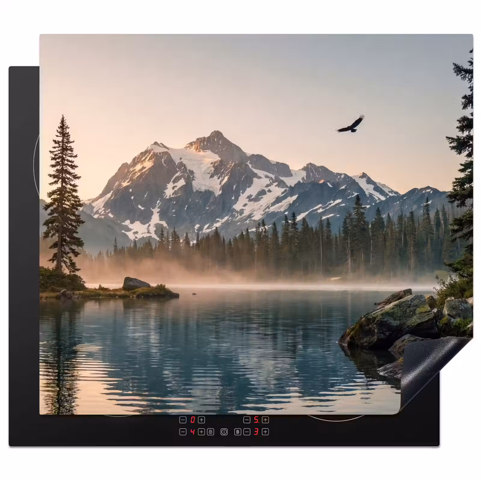 Induction hob protector - Mountains - Water - Trees — 1