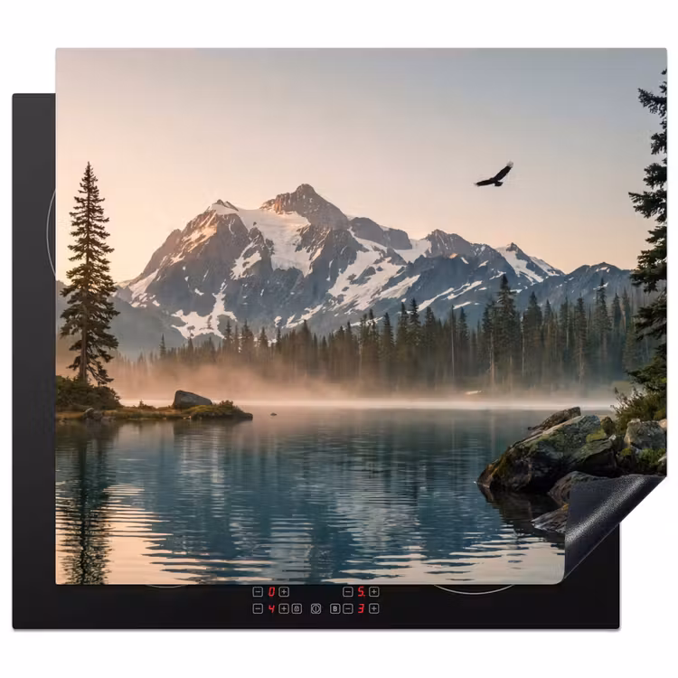 Induction hob protector - Mountains - Water - Trees — 1
