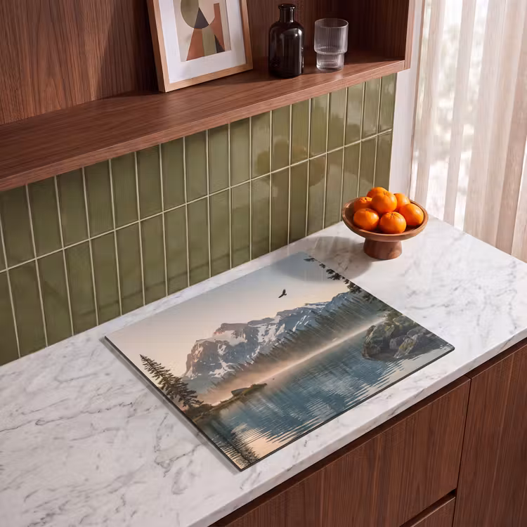 Induction hob protector - Mountains - Water - Trees — 4