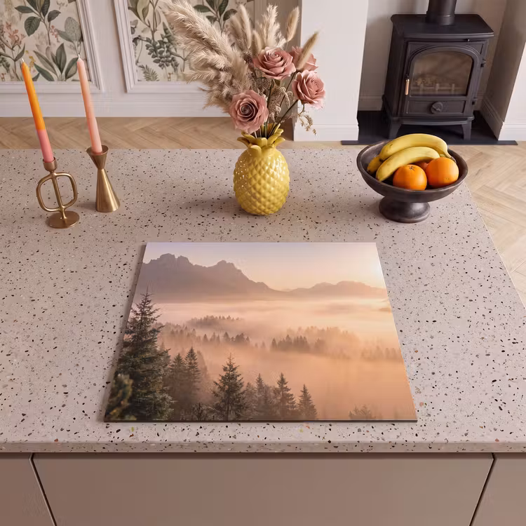 Induction hob protector - Sunlight - Fog - Mountains - Trees — 3