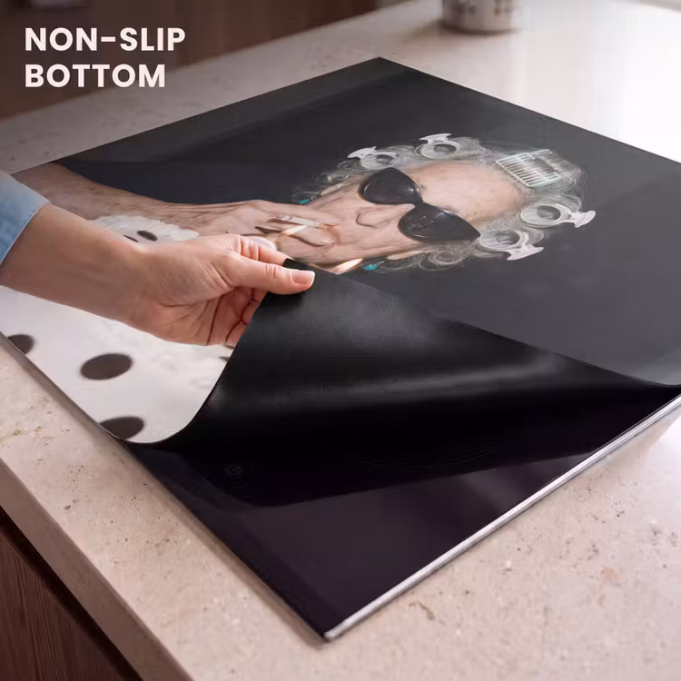 Induction hob protector - Birthday - Curly pin - Grandma — 5