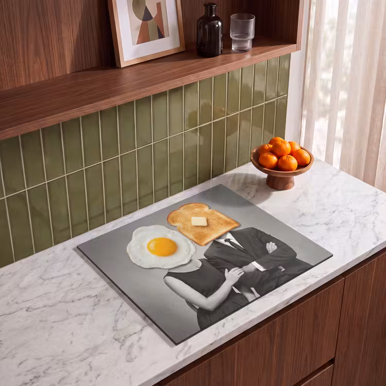 Induction hob protector - Breakfast - Couple - Egg - Bread — 4