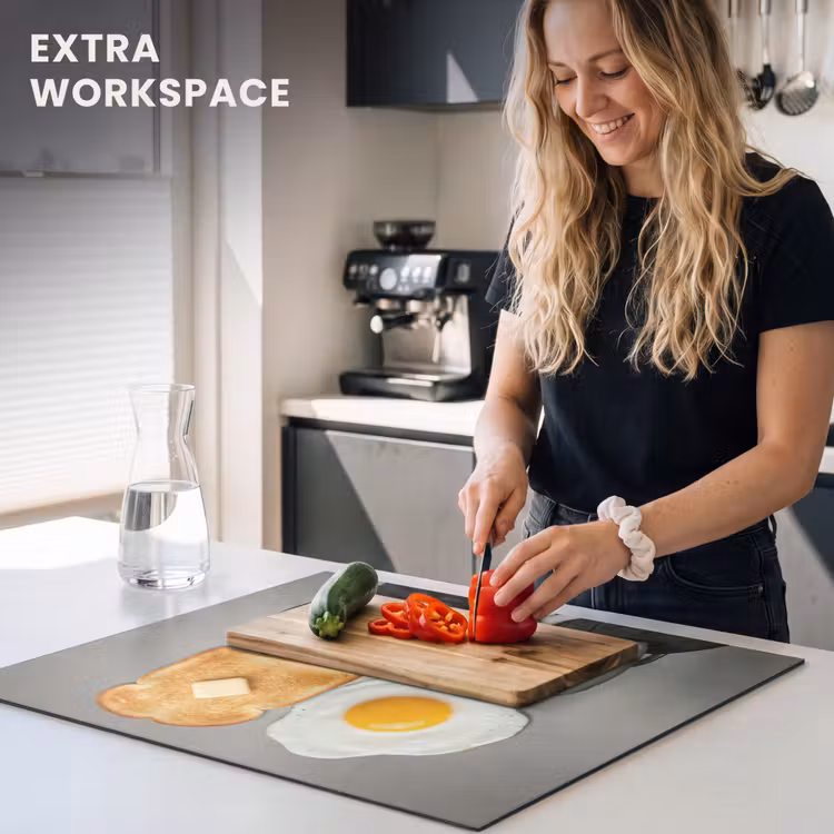 Induction hob protector - Breakfast - Couple - Egg - Bread — 7
