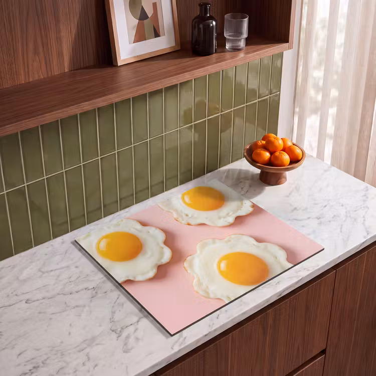 Induction hob protector - Eggs - Flower - Pink — 4