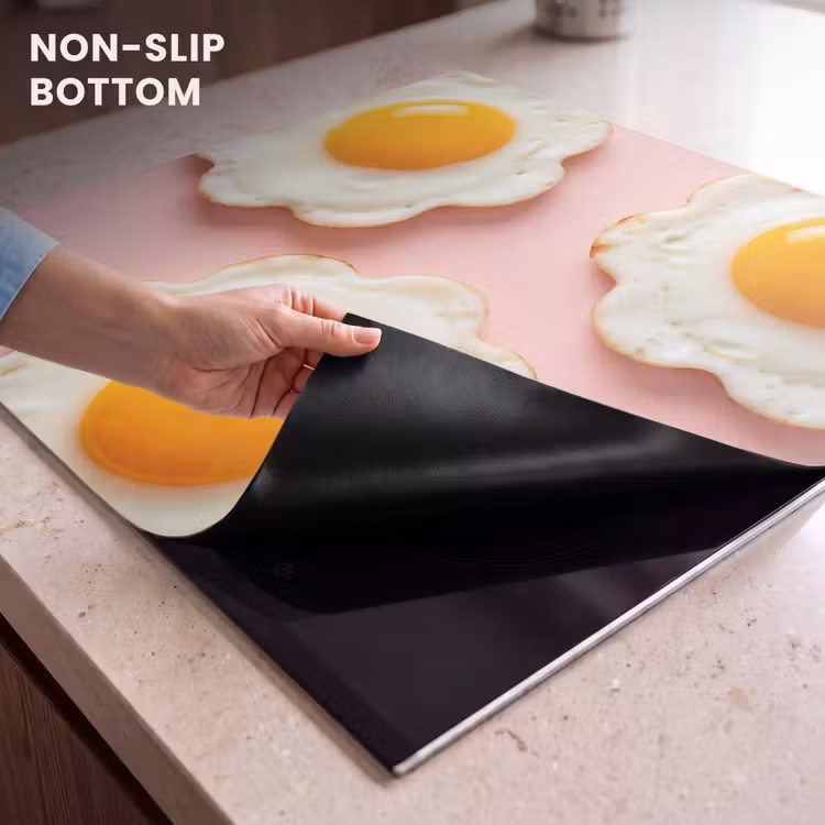 Induction hob protector - Eggs - Flower - Pink — 5