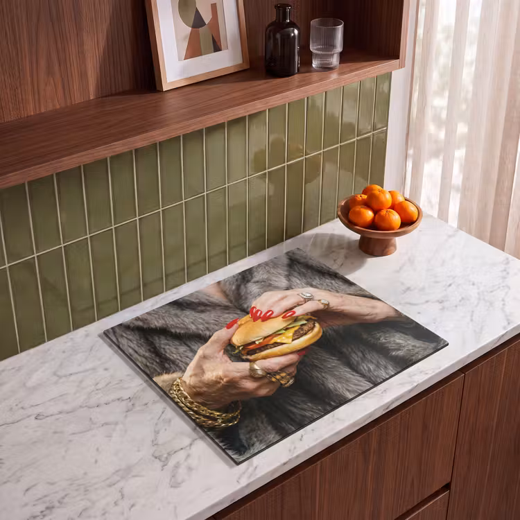Induction hob protector - Woman - Hamburger - Fur Coat — 4