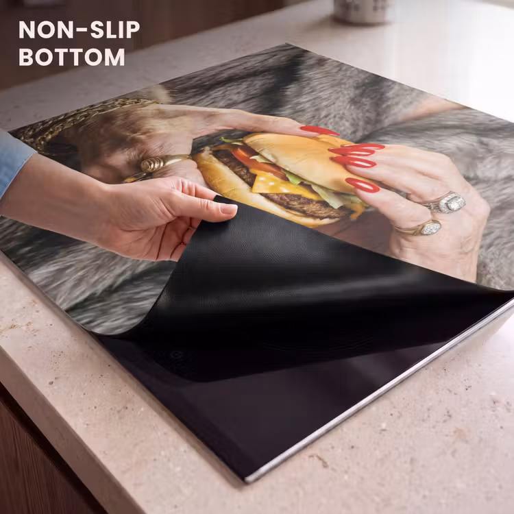 Induction hob protector - Woman - Hamburger - Fur Coat — 5