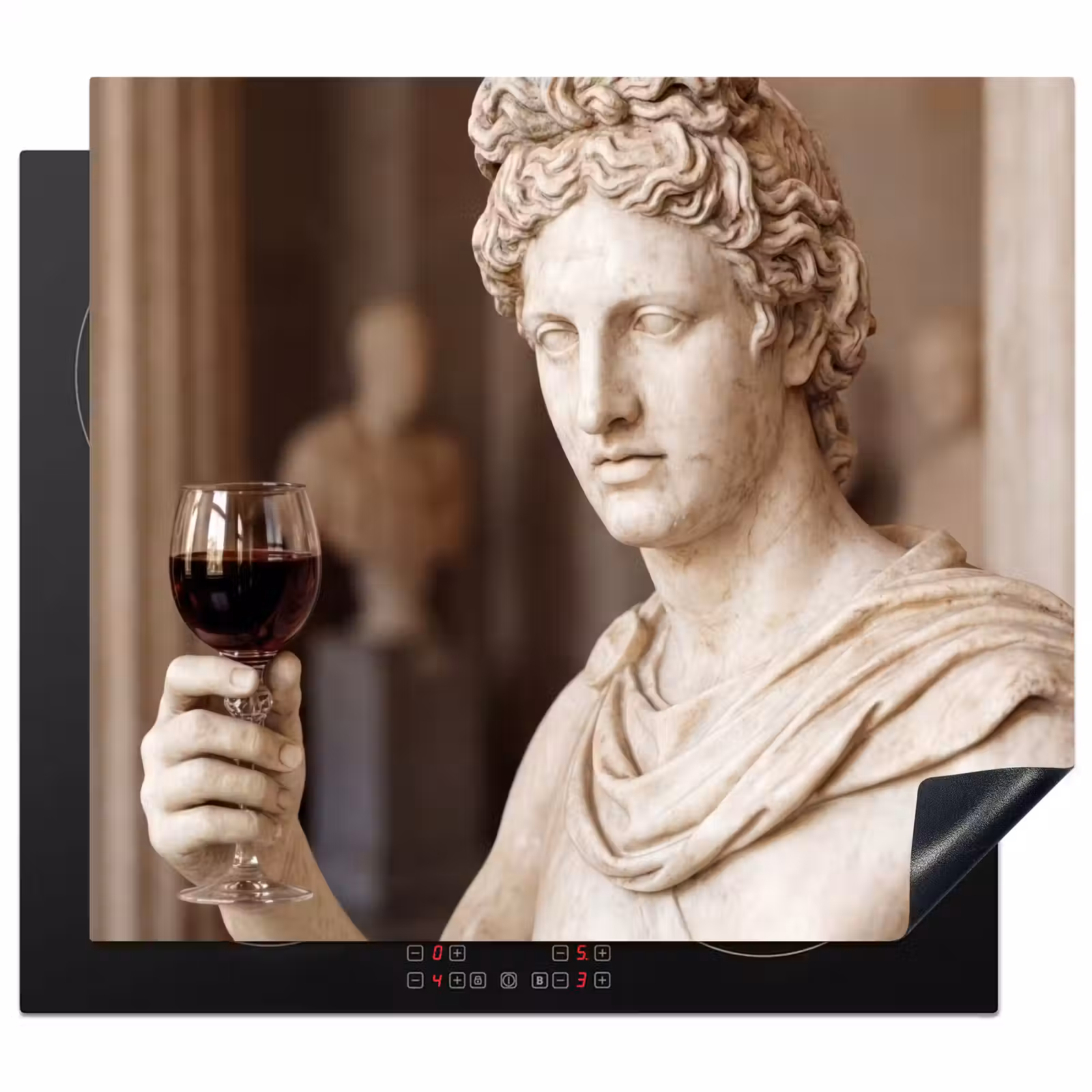 Induction hob protector - Classic - Marble - Wine — 1