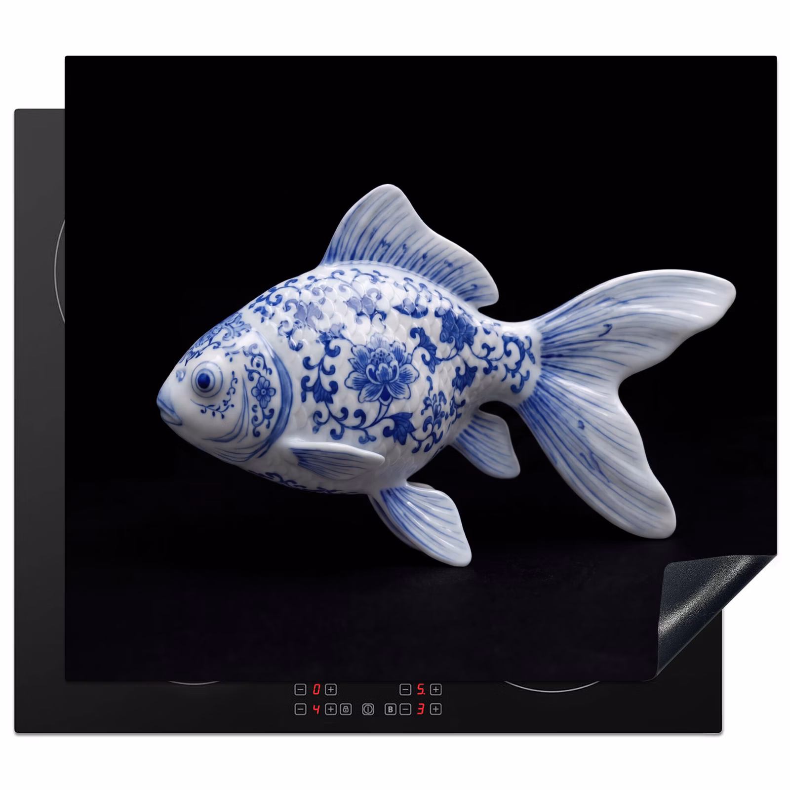 Induction hob protector - Porcelain - Goldfish - Delftware — 1