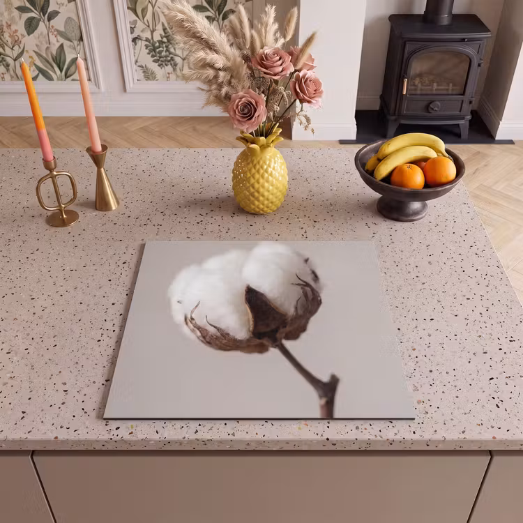 Induction hob protector - Cotton ball - Minimalist - White — 3