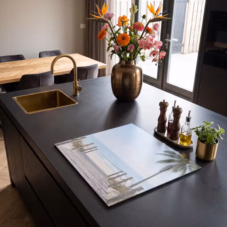 Induction hob protector - Palm trees - Path - Horizon — 2