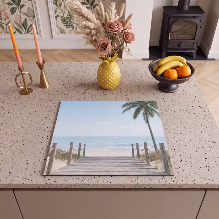 Induction hob protector - Palm trees - Path - Horizon — 3