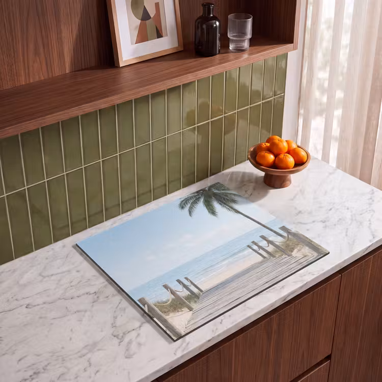 Induction hob protector - Palm trees - Path - Horizon — 4