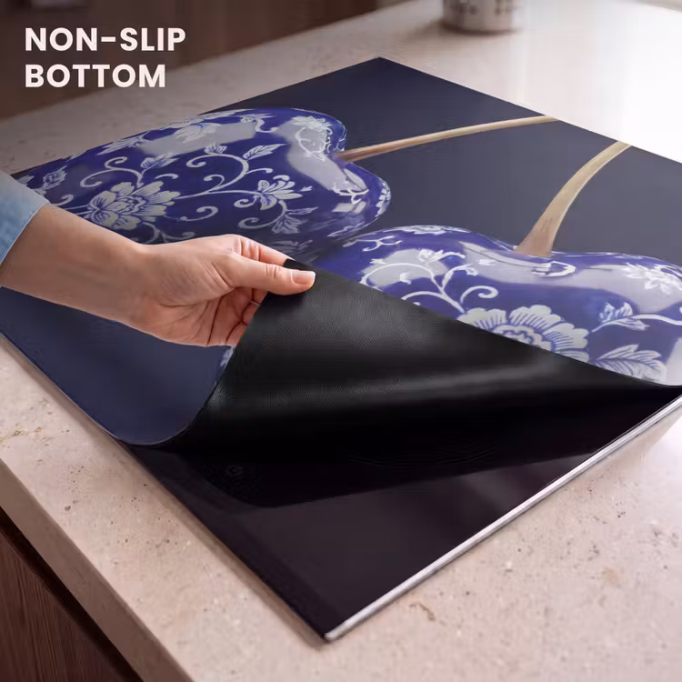 Induction hob protector - Porcelain - Cherry - Delft - Blue — 5