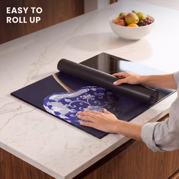 Induction hob protector - Porcelain - Cherry - Delft - Blue — 6