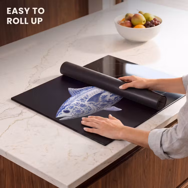 Induction hob protector - Porcelain - Tuna - Delft - Blue — 6