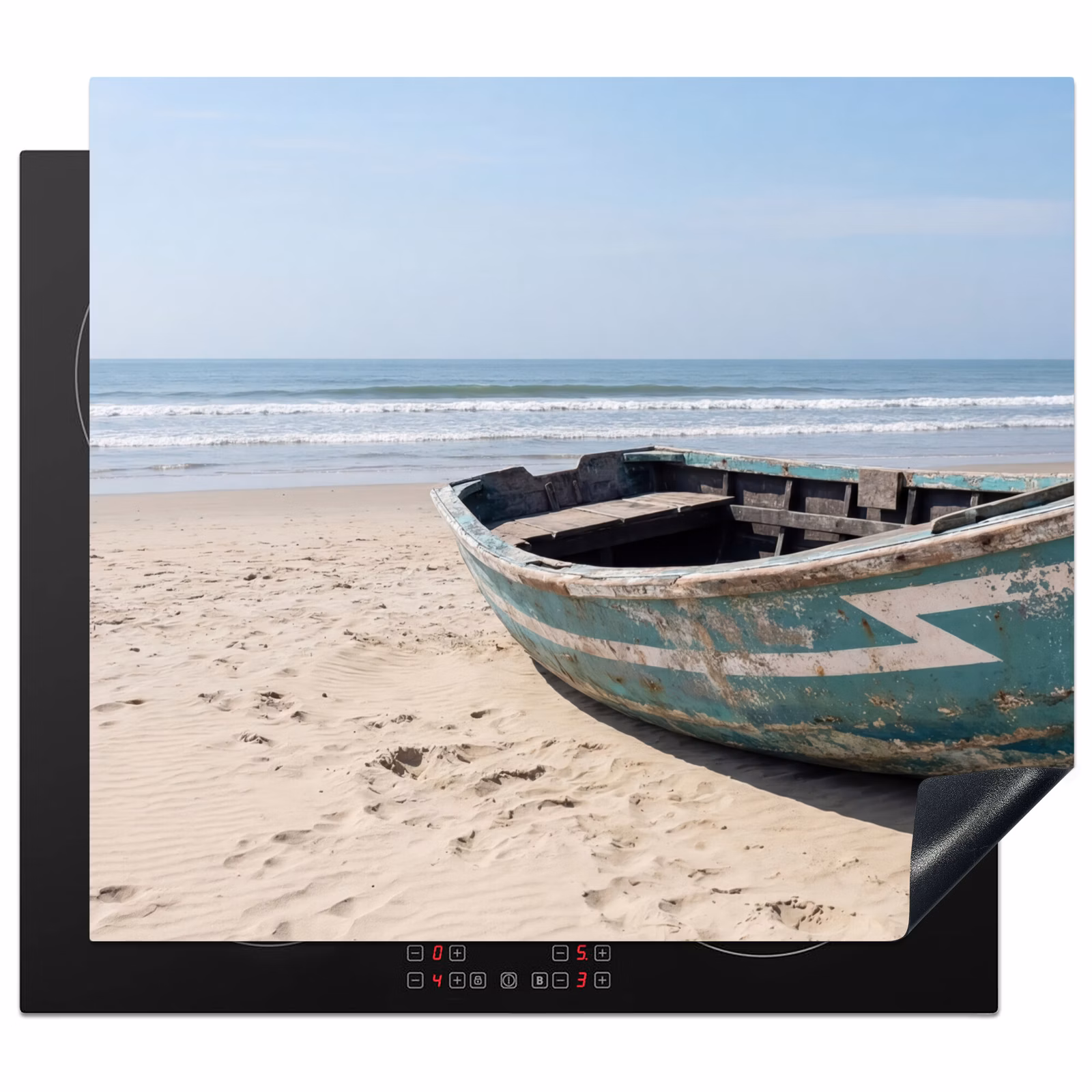 Induction hob protector - Boat - Sandy beach - Sea — 1