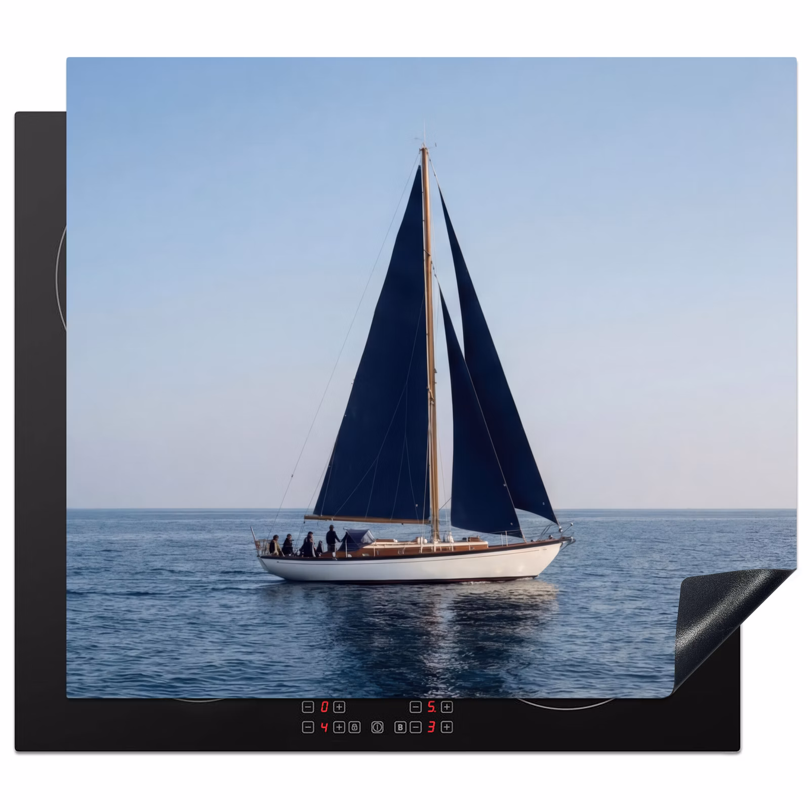 Induction hob protector - Sailboat - Sea - Blue — 1