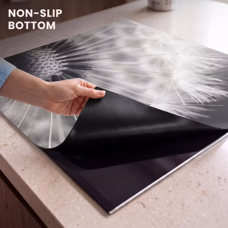 Induction hob protector - Dandelion - Black - White — 5