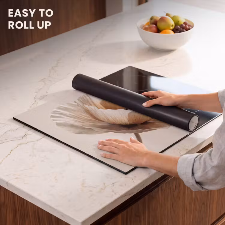 Induction hob protector - Flower - Beige - Cream — 6