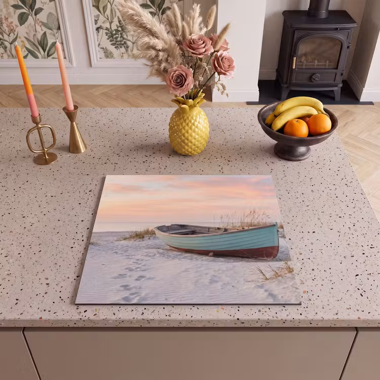 Induction hob protector - Rustic - Rowing boat - Sandy beach — 3