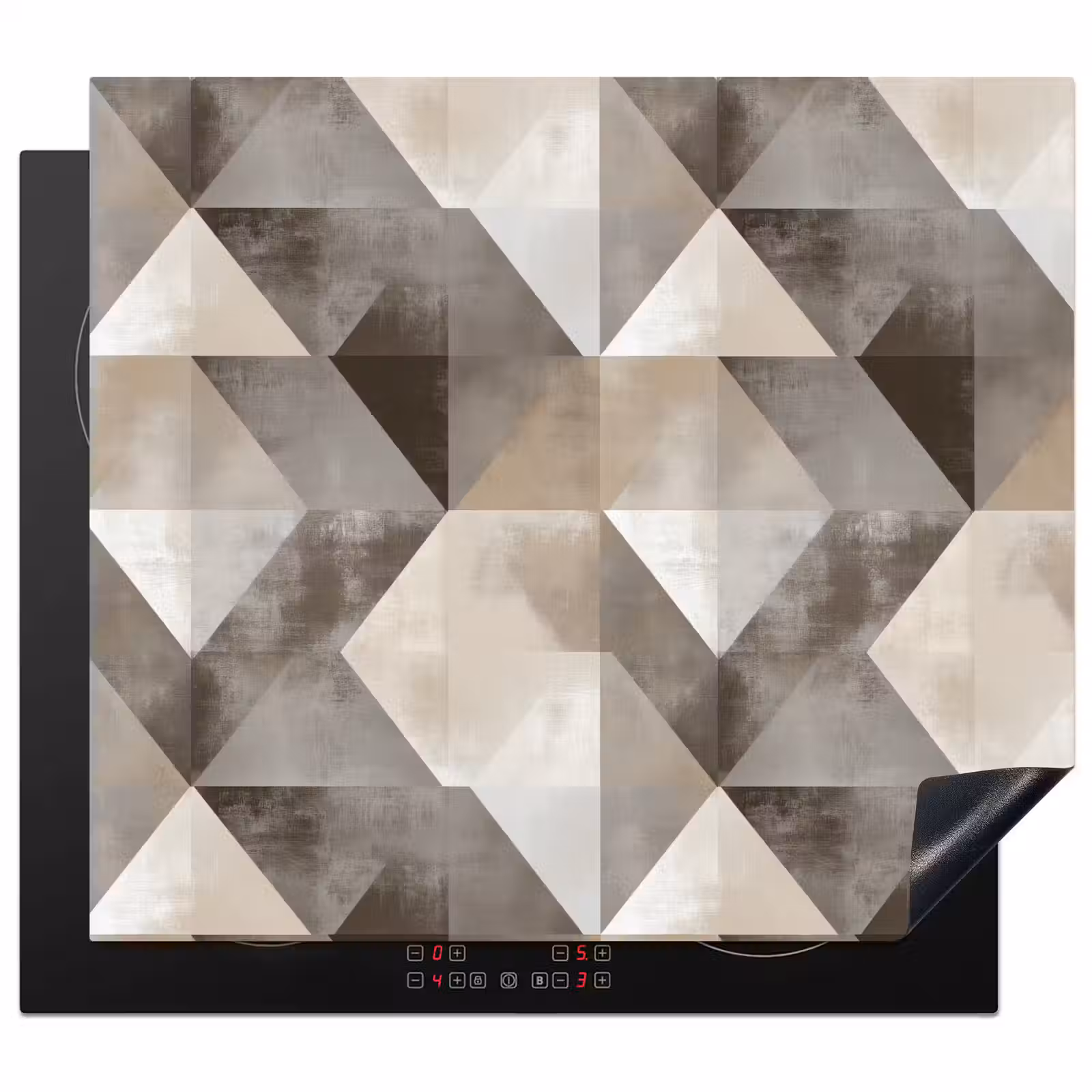 Induction hob protector - Geometric - Motif - Earth tones — 1
