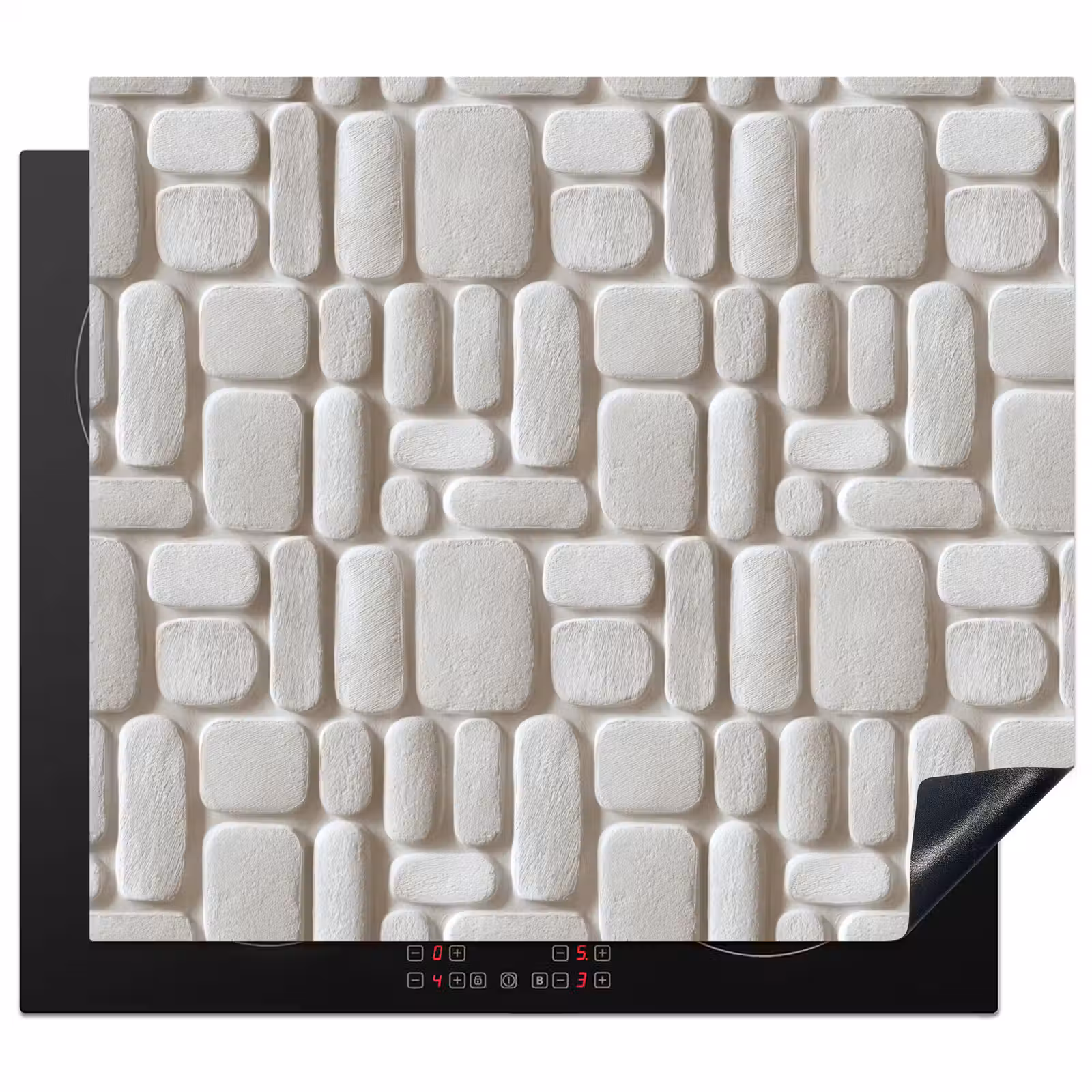 Induction hob protector - Relief - Texture - White — 1