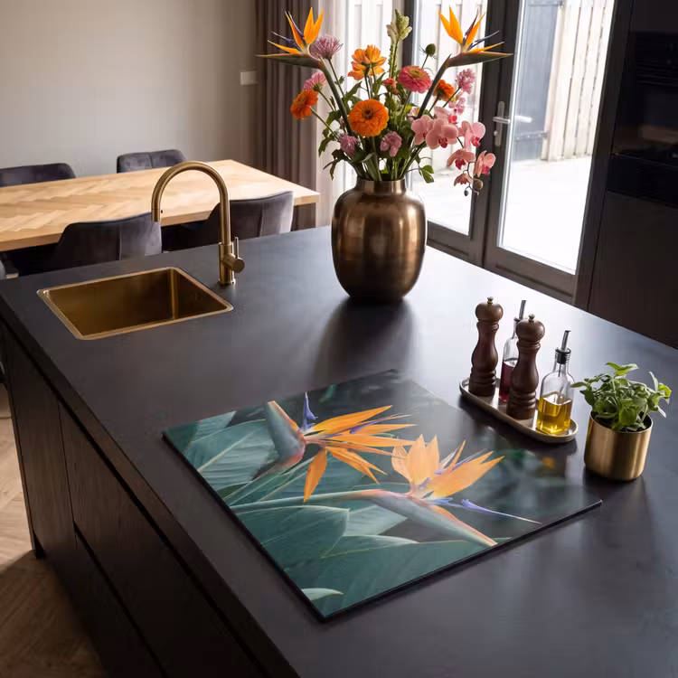 Induction hob protector - Bird of paradise - Flower - Exotic — 2